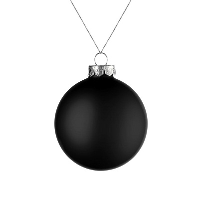 Елочный шар Finery Matt, 8 см, матовый черный (Черный)