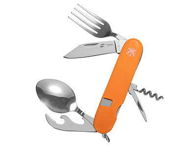 Нож перочинный, 109 мм, 8 функций (Оранжевый, серебристый)