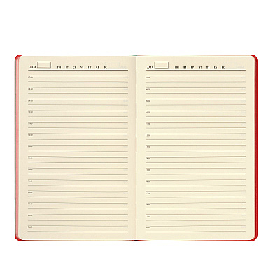 Ежедневник Рейн (Rain) недатированный, красный