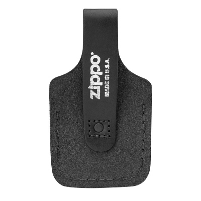 Чехол ZIPPO для широкой зажигалки, с отверстием для большого пальца, натуральная кожа, чёрный