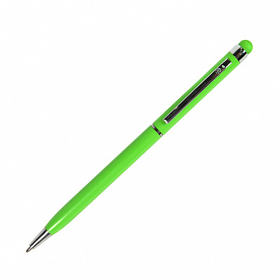 TOUCHWRITER, ручка шариковая со стилусом для сенсорных экранов /хром, металл   (Светло-зеленый)