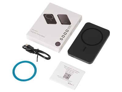 Магнитный беспроводной внешний аккумулятор Razor, металл, 5000 mAh