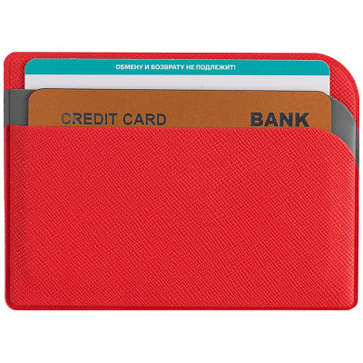 Чехол для карточек Dual, красный