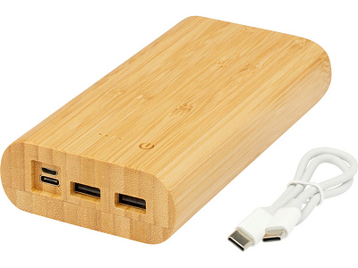 Портативное зарядное устройство Tulda из бамбука, 20000 mAh