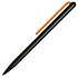 Шариковая ручка GrafeeX в чехле, черная с оранжевым - Фото 1
