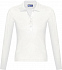 Рубашка поло женская с длинным рукавом Podium 210 белая - Фото 1
