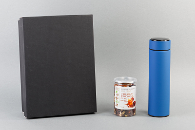 Набор подарочный "Pleasure": термос "Бостон next", специи, синий