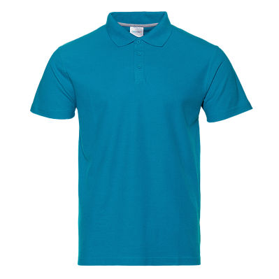 Рубашка поло мужская STAN хлопок/полиэстер 185, 104 (Лазурный)