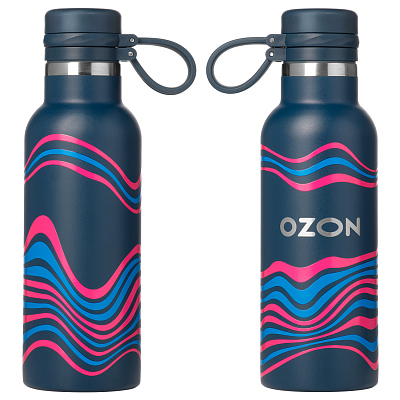 Термобутылка вакуумная герметичная Модена (Modena), синяя