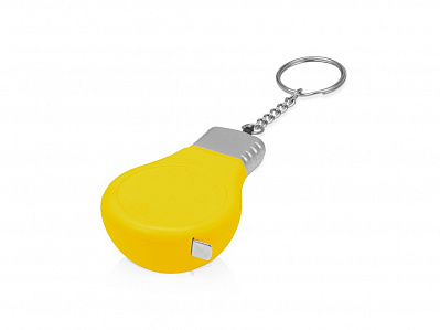 Брелок-рулетка для ключей Лампочка, 1м (Желтый/серебристый)