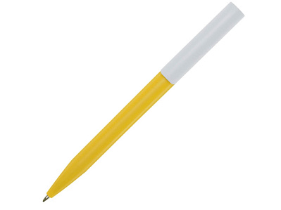 Ручка пластиковая шариковая Unix из переработанной пластмассы (Желтый)