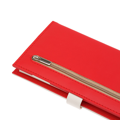 Записная книжка Pierre Cardin красная, 10,5 х 18,5 см