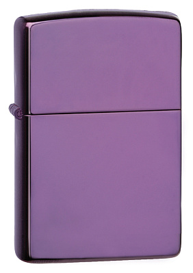 Зажигалка ZIPPO Classic с покрытием Abyss™, латунь/сталь, фиолетовая с логотипом, 38x13x57 мм (Фиолетовый)