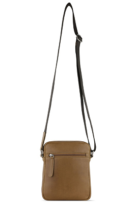 Сумка через плечо KLONDIKE GOLD «Lara», натуральная кожа в коньячном цвете, 19 х 20,5 х 6,5 см