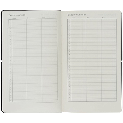 Ежедневник Nubuk, недатированный, темно-серый