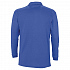 Рубашка поло мужская с длинным рукавом Winter II 210 ярко-синяя - Фото 2