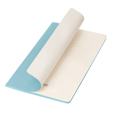 Блокнот Corsa slim, голубой (Голубой, бежевый)