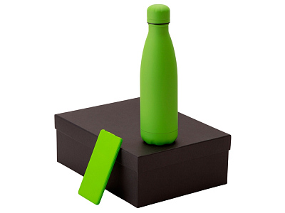 Подарочный набор COLOR IT с термобутылкой и повербанком (Зеленое яблоко)