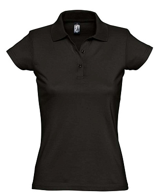 Рубашка поло женская Prescott Women 170, черная (Черный)