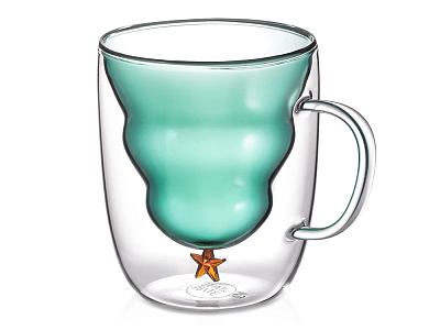 Кружка с двойными стенками с елочкой внутри Winter Wonderland (Прозрачный, зеленый) Кружка с двойными стенками с елочкой внутри Winter Wonderland (Прозрачный, зеленый)