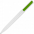 Ручка шариковая Split White Neon, белая с зеленым - Фото 2