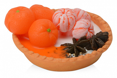 Мыло ручной работы Тарталетка с мандаринами (Оранжевый)