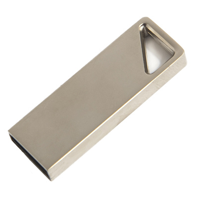 USB flash-карта SPLIT (16Гб), серебристая, 3,6х1,2х0,5 см, металл (Серебристый)