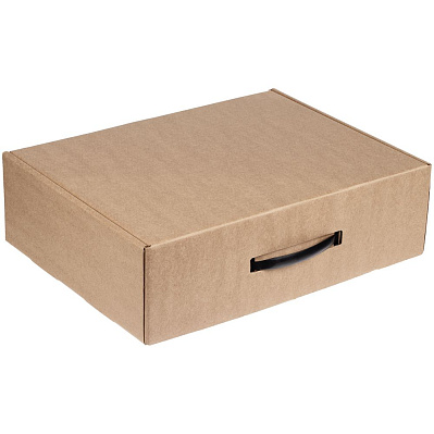 Коробка самосборная Light Case, белая, с черной ручкой (Черный)