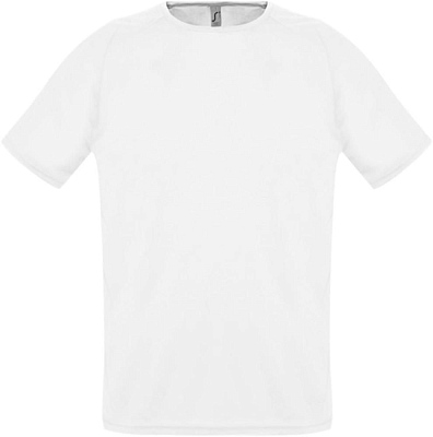 Футболка унисекс Sporty 140, белая (Белый) Футболка унисекс Sporty 140, белая (Белый)