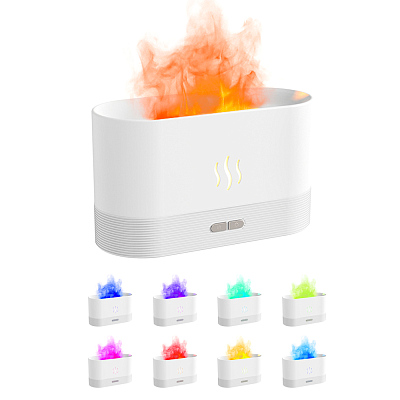 Светодиодный USB увлажнитель-ароматизатор Flame RGB (Белый) Светодиодный USB увлажнитель-ароматизатор Flame RGB (Белый)
