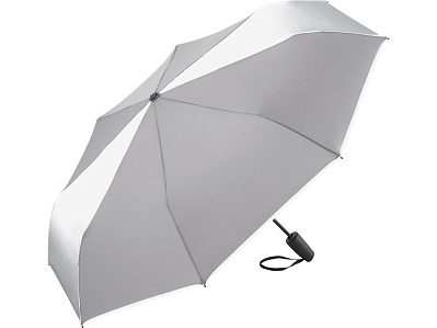 Зонт складной ColorReflex со светоотражающими клиньями, полуавтомат (Серый)