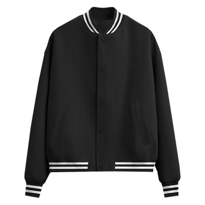 Бомбер унисекс STAN футер без начеса с контрастом 340, 71 (Чёрный) Бомбер унисекс STAN футер без начеса с контрастом 340, 71 (Чёрный)