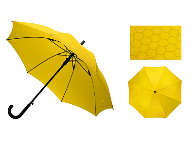 Зонт-трость полуавтомат Wetty с проявляющимся рисунком (Желтый)