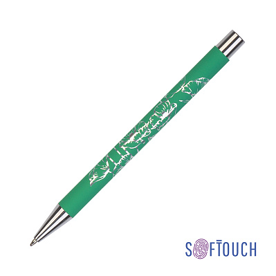Ручка шариковая "Aurora", покрытие soft touch  (Зеленое яблоко)