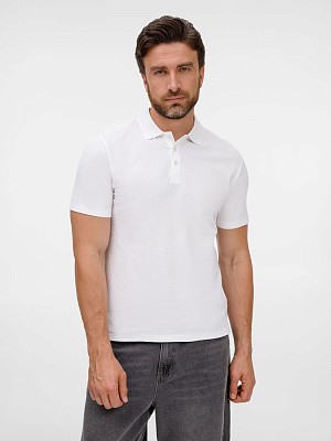 Рубашка поло унисекс Tervise, белая (Белый) Рубашка поло унисекс Tervise, белая (Белый)