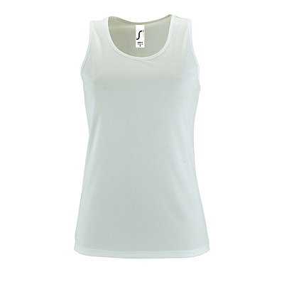 Майка женская Sporty TT Women, белая (Белый) Майка женская Sporty TT Women, белая (Белый)