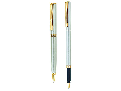 Набор Pen and Pen: ручка шариковая, ручка-роллер (Серебристый/золотистый/черный)