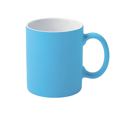 Кружка Bonn Soft, софт тач, голубая (Голубой) Кружка Bonn Soft, софт тач, голубая (Голубой)