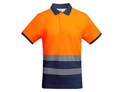 Рубашка поло Atrio мужская (Нэйви/неоновый оранжевый)