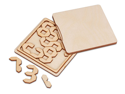 Деревянная головоломка Цифры (Натуральный) Деревянная головоломка Цифры (Натуральный)