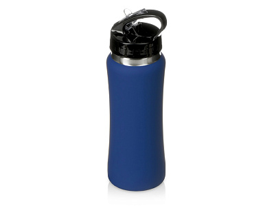 Бутылка для воды Bottle C1, soft touch, 600 мл (Темно-синий/серебристый)