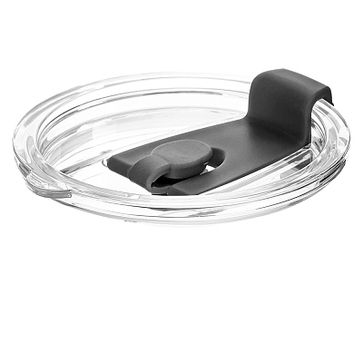 Крышка пластиковая к стакану стеклянному Mango, черная (Чёрный) Крышка пластиковая к стакану стеклянному Mango, черная (Чёрный)