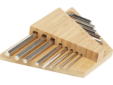 Набор инструментов Allen с шестигранным ключом из бамбука (Натуральный)