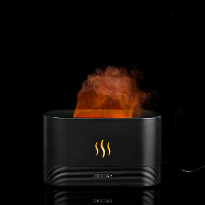 Увлажнитель-ароматизатор с имитацией пламени Fuego ver.2, черный (Чёрный) Увлажнитель-ароматизатор с имитацией пламени Fuego ver.2, черный (Чёрный)