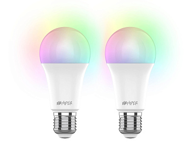 Набор из двух лампочек IoT CLED M1 RGB, E27 (Белый)