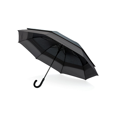 Расширяющийся зонт Swiss Peak из rPET AWARE™, d116-137 см (Черный;)