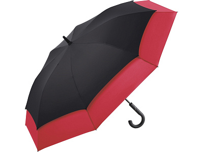 Зонт-трость Stretch с удлиняющимся куполом (Черный, красный)