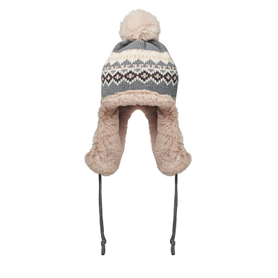 Knitted beanie with ear flap (Серый) Knitted beanie with ear flap (Серый)