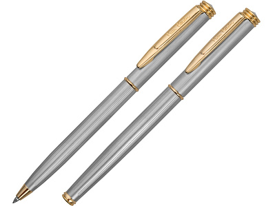 Набор Pen and Pen: ручка шариковая, ручка-роллер (Серебристый/золотистый)
