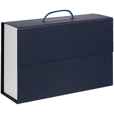 Коробка Case Duo, белая с синим (Синий)